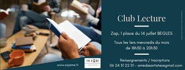 CLUB LECTURE proposé par L'association SO'JAIME - L'âme des artistes