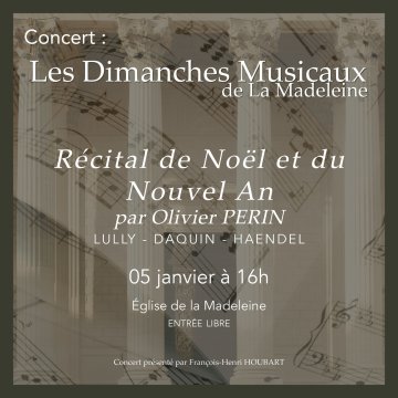 Dimanche Musicaux – Récital de Noël et du Nouvel An