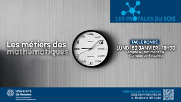 Les Pro'Talks du SOIE / Les métiers des mathématiques