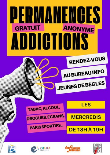 Permanences Addictions du CEID à l'Info Jeunes de Bègles