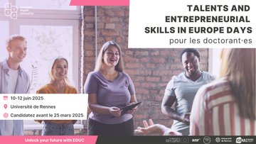Doctorant⸱es : Donnez un nouvel élan à votre avenir professionnel avec les TESE Days – Talents and Entrepreneurial Skills in Europe Days !