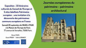 33 itinéraires culturels du Conseil de l’Europe et 5 sites labelisés Patrimoine européen