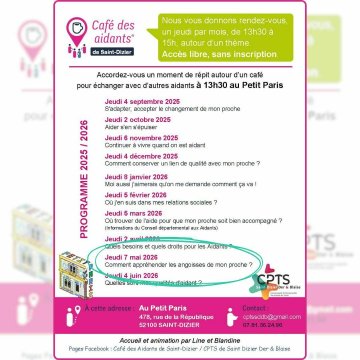 Café des Aidants – Saint-Dizier : Comment appréhender les angoisses de mon proche ?