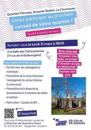 Conseil de Quartier Cleunay / Arsenal-Redon / La Courrouze