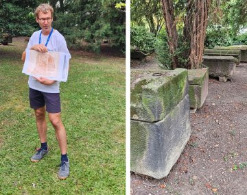 Visite archéologique : les sarcophages dans le parc du palais du Rhin