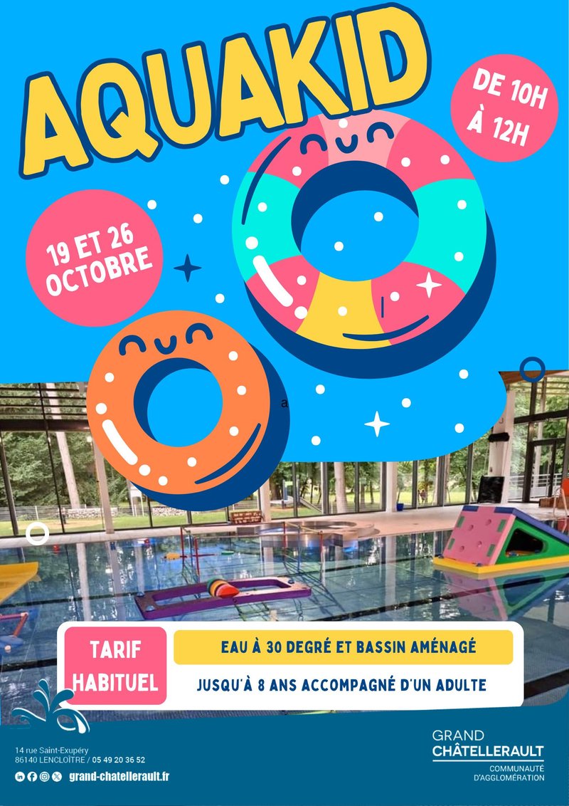 L'aquakid revient à la piscine de Lencloitre