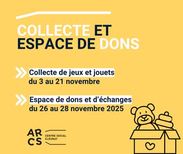 Collecte et Espace de Dons – Jouets & Jeux - Centre Social Cleunay