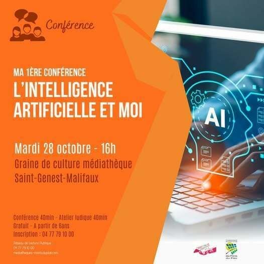 [Evénement] Conférence "l'intelligence artificielle et moi"