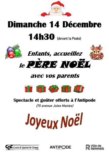 Dimanche 14 décembre - Arrivée du Père Noël