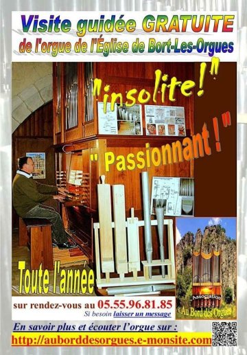 Visite guidée de l'orgues de l'église de bort-Les-orgues