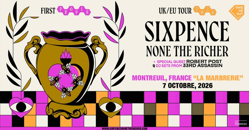 [En raison d'un décès au sein du groupe, le concert de Sixpence None The Richer doit malheureusement être annulé. Vos billets vous seront remboursés automatiquement. 

Voici le communiqué du groupe :

"Nous sommes complètement bouleversés par la perte tragique et prématurée de notre compagnon de groupe, frère de cœur et ami depuis 30 ans, Justin Cary.
 
Ces trois dernières années ont été remplies de tournées internationales, de l'enregistrement de nouvelles chansons et d'un plaisir toujours plus profond à faire de la musique ensemble. Nous avions hâte de retrouver nos anciens fans et d'en rencontrer de nouveaux partout dans le monde cet été et cet automne. Mais pour l'instant, nous avons besoin de temps pour nous recueillir et faire notre deuil.
 
Le cœur lourd, nous annulons toutes les dates de tournée restantes prévues pour 2026.
 
Leigh Nash, Matt Slocum
(Sixpence None the Richer)"] Take Me Out : Sixpence None The Richer + Robert Post en concert !