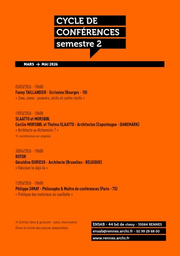Cycle de conférences ENSAB 2025/2026