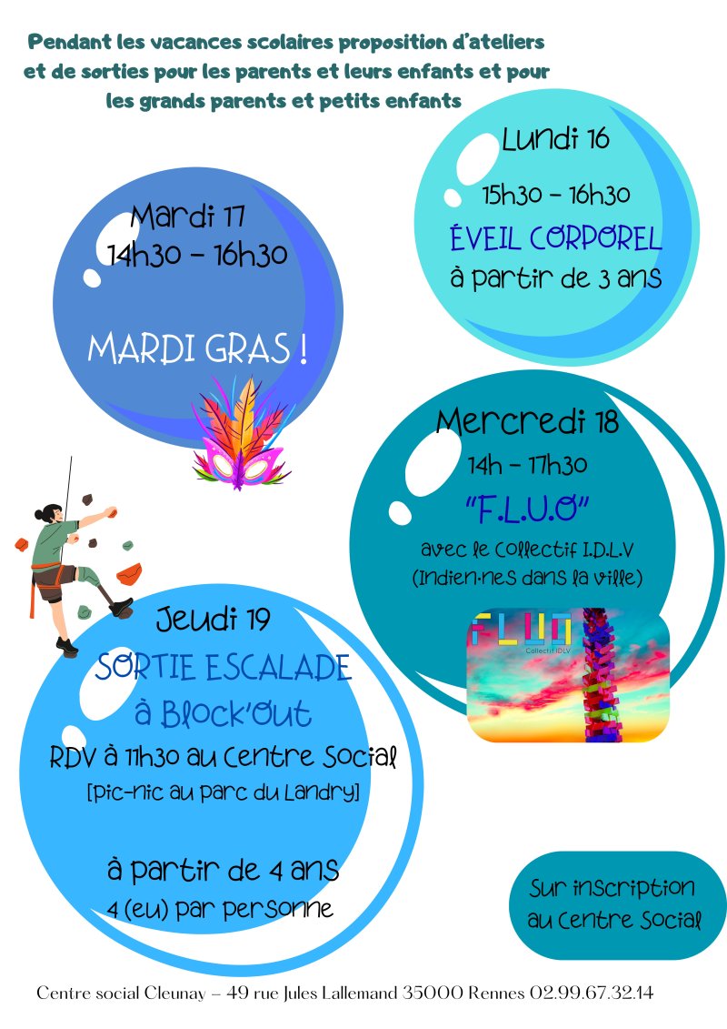 FAITES EN FAMILLE - CENTRE SOCIAL CLEUNAY