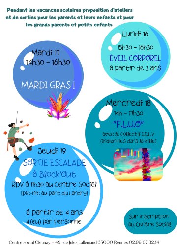 FAITES EN FAMILLE - CENTRE SOCIAL CLEUNAY