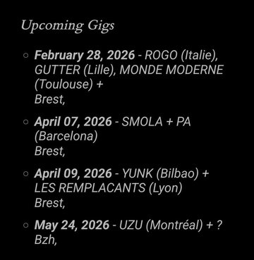 Les prochains concert OL’ DIRTY BEAT