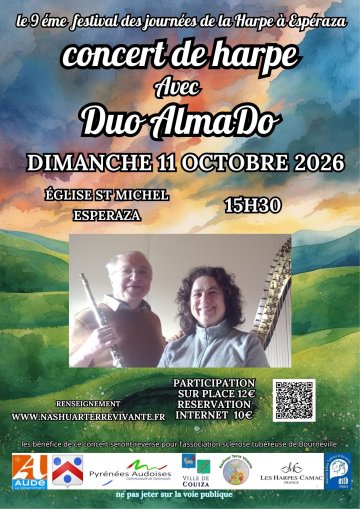 festival des journées de la harpe 2026 Haute Vallée de l' Aude  du 24 avril au 18 octobre 2026