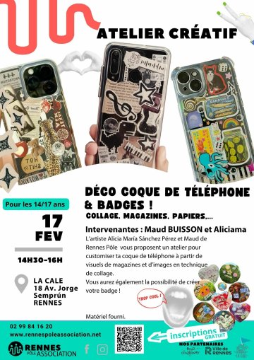 Atelier créatif - déco coque de téléphone et badges