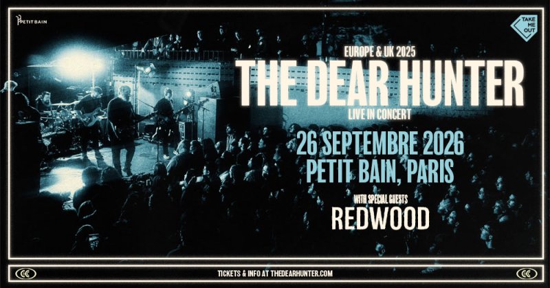 Take Me Out : The Dear Hunter + Redwood en concert à Paris !
