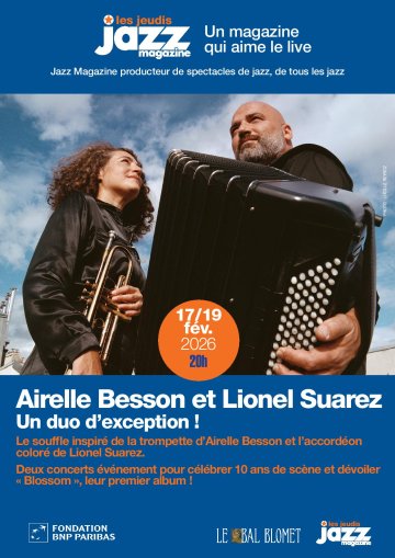 AIRELLE BESSON ET LIONEL SUAREZ – LES CONCERTS JAZZ MAGAZINE