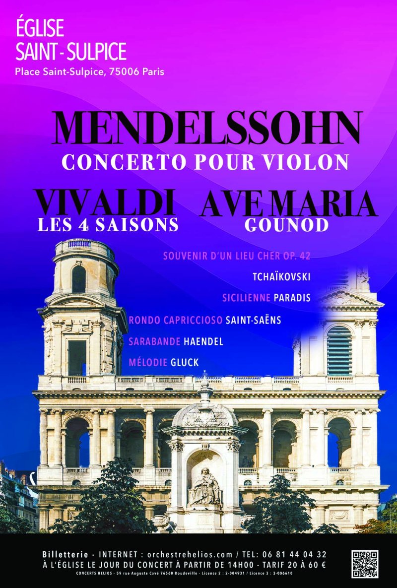 Les 4 Saisons de Vivaldi, Ave Maria, Concerto de Mendelssohn