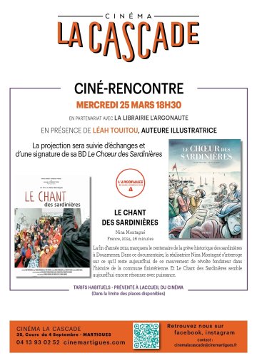 ***Femmes Savantes***  ciné-rencontre en présence Léah Touitou, autrice de la BD Le Chœur des sardinières