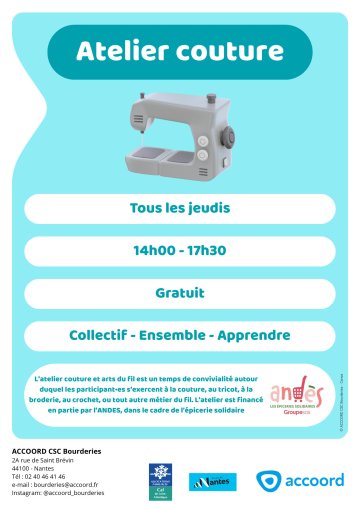 Atelier couture et arts du fil