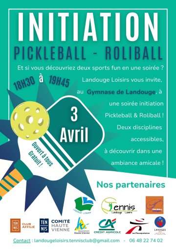 Initiation au Pickleball et Roliball