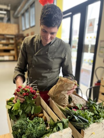 Atelier cuisine avec le panier du mois