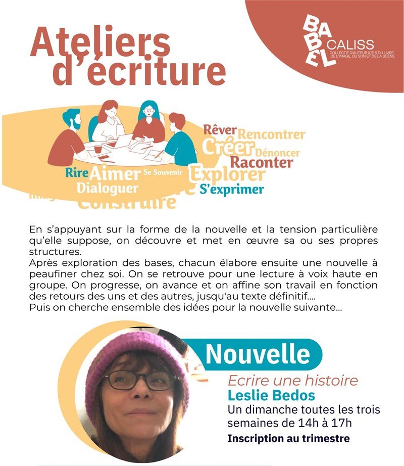 Ateliers Ecriture : Ecrire une nouvelle