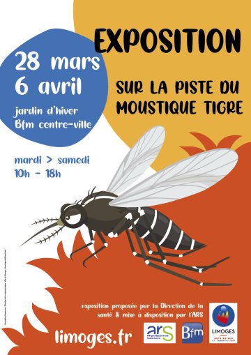 Exposition "Sur la piste du moustique tigre" du 28 mars au 6 avril à la Bfm centre-ville