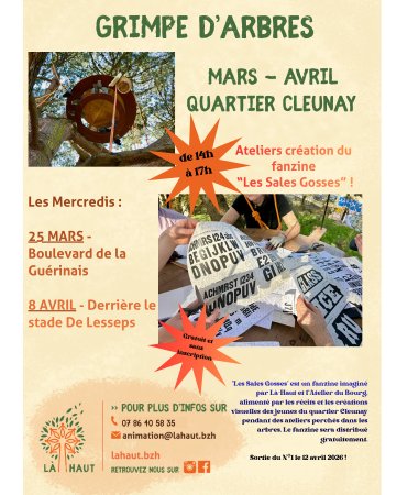 Atelier grimpe d'arbre et fanzine