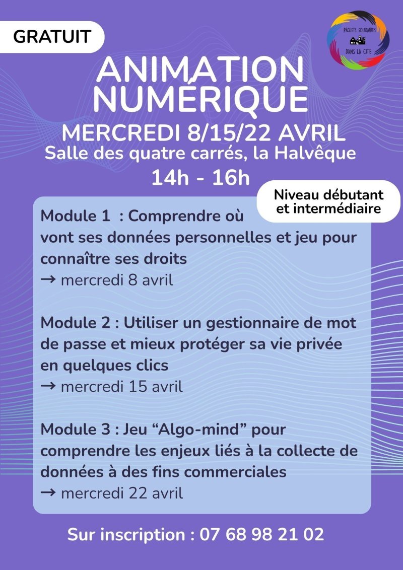 Atelier numérique collectif- Données personnelles