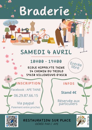 Braderie de l'APE Taine