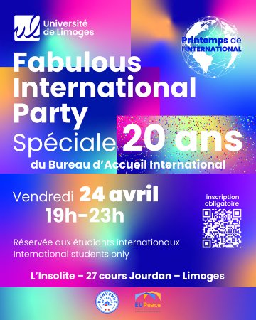 Fabulous International Party - 20 ans du Bureau d'Accueil International