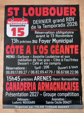 Côte à l'os géante et course landaise