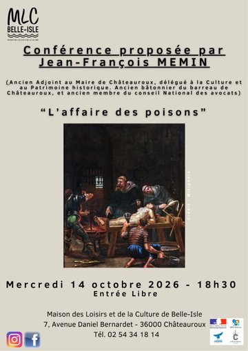 Conférence : "L'affaire des poisons" par Jean-François MEMIN
