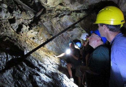 Visite des mines de fer