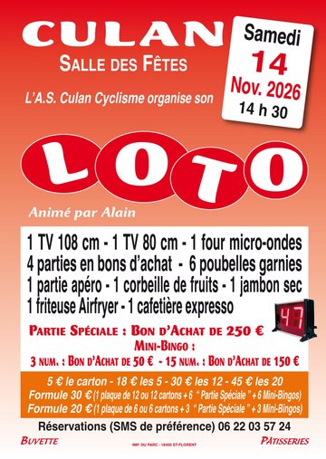 Loto de l'AS Culan Cyslisme