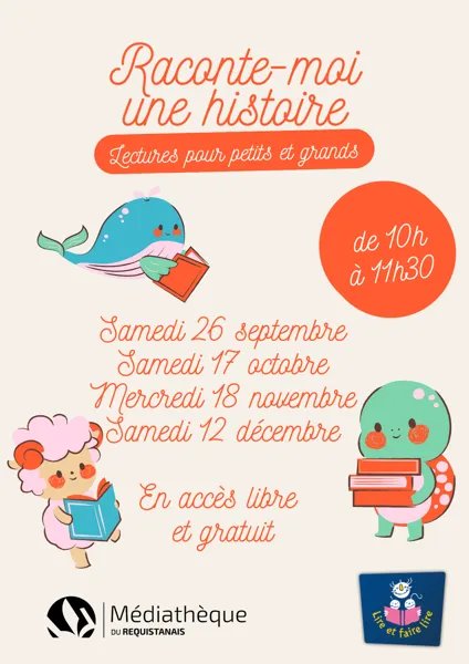 Lectures : Raconte-moi une histoire - Médiathèque du Réquistanais