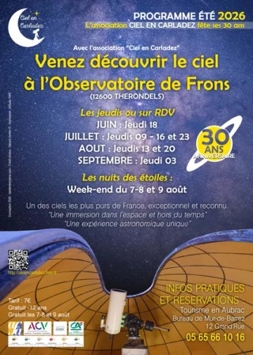 Soirée astronomie avec Ciel en Carladez