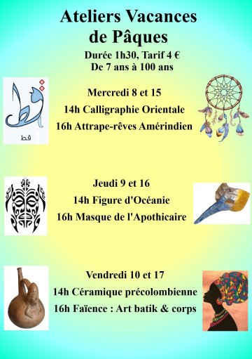 Ateliers Vacances de Pâques