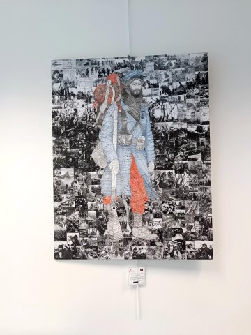 Exposition de peintures, sculptures, encres et collages et peinture au couteau