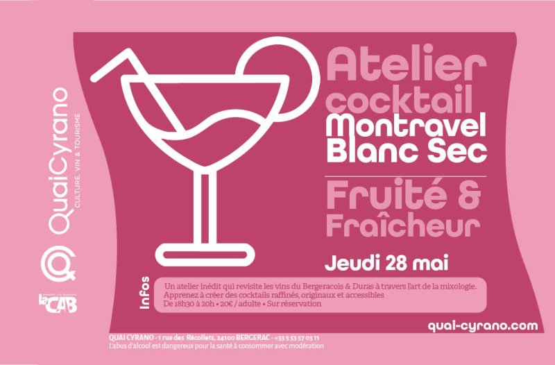 Atelier cocktail | Montravel Blanc Sec : Fruité & Fraîcheur