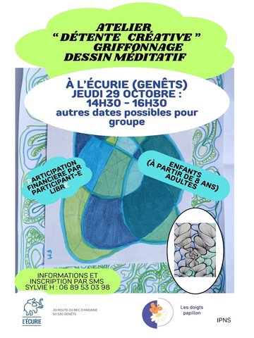 Atelier détente créative "griffonnage - dessin méditatif"