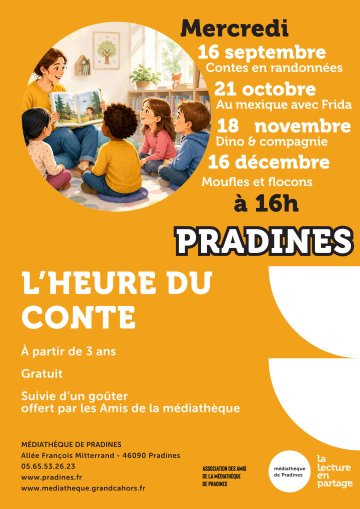 L’heure du conte à la médiathèque de Pradines