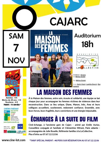 Ciné-rencontre à Cajarc : « La Maison des femmes »