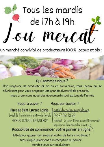 Marché bio à Saint-Laurent-Lolmie