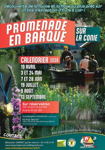 Promenades en barque sur la Conie