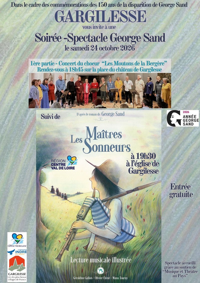 Soirée spectacle George Sand : "Les maîtres sonneurs"