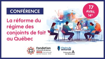 Conférence : La réforme du régime des conjoints de fait au Québec